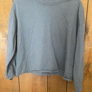 Splendid Gray Fleece-Lined Crewneck